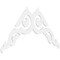 Ekena Millwork Pitch Rotherham Architectural Grade PVC Gable Pediment, 72"W x 42"H x 1"P (14/12) GPP072X042X100ROT - alternate 1
